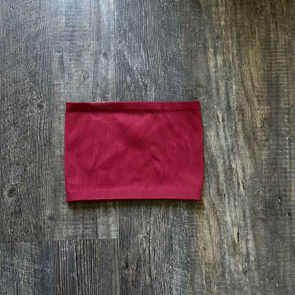 Red Bandeau top size M/L